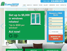 Tablet Screenshot of eurosealwindows.com